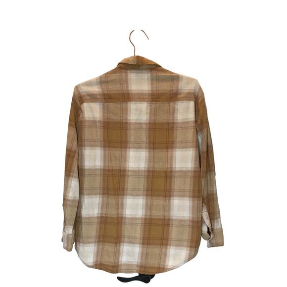 Old Navy Boyfriend Shirt - Mustard Yellow & Brown - M - Picture 2 of 7